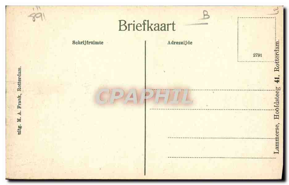 CPA Maasgezicht Rotterdam Bateaux — Rückseite