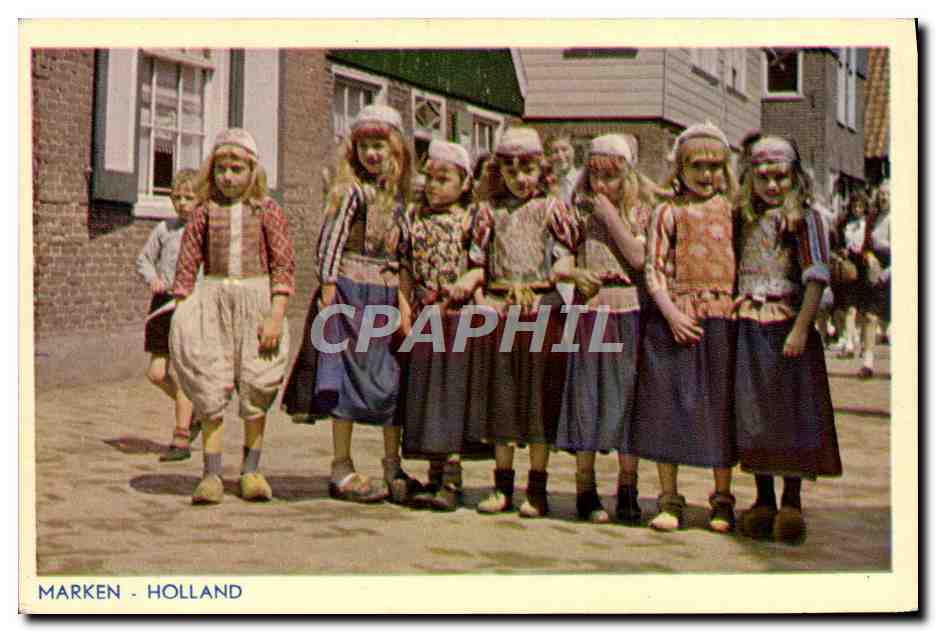 CPA Marken Holland Enfants Folklore