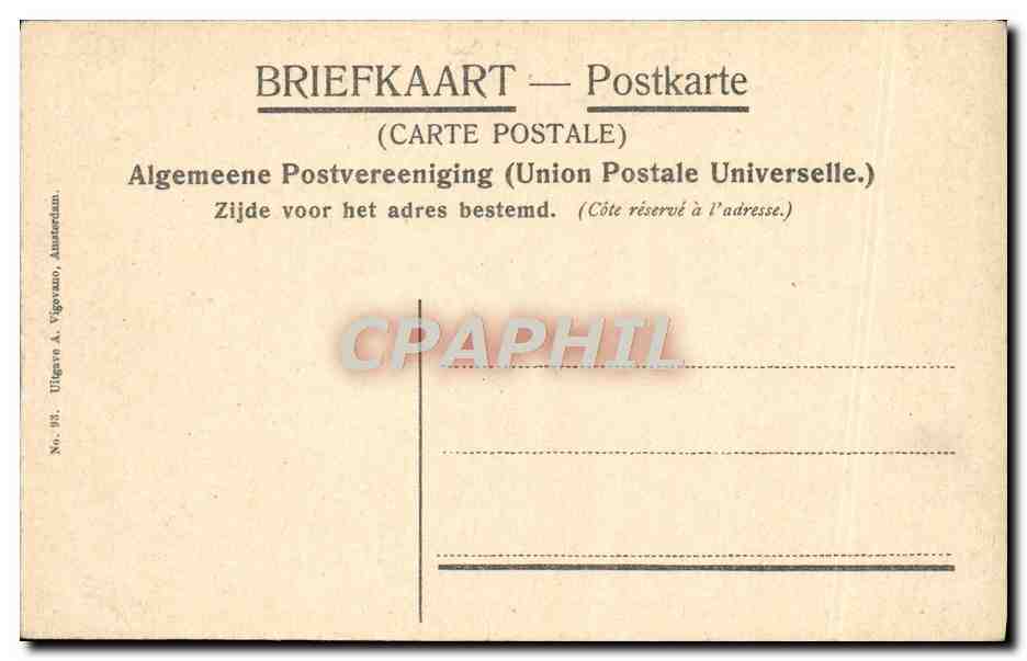 Amsterdam Rijksmuseum — Ingang links — Algemeene Postvereeniging — Rückseite