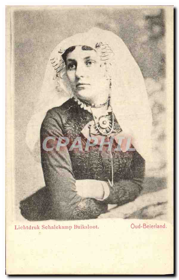 Femme en costume traditionnel — Oud-Beierland — Lichtruk Schalekamp Buiksloot