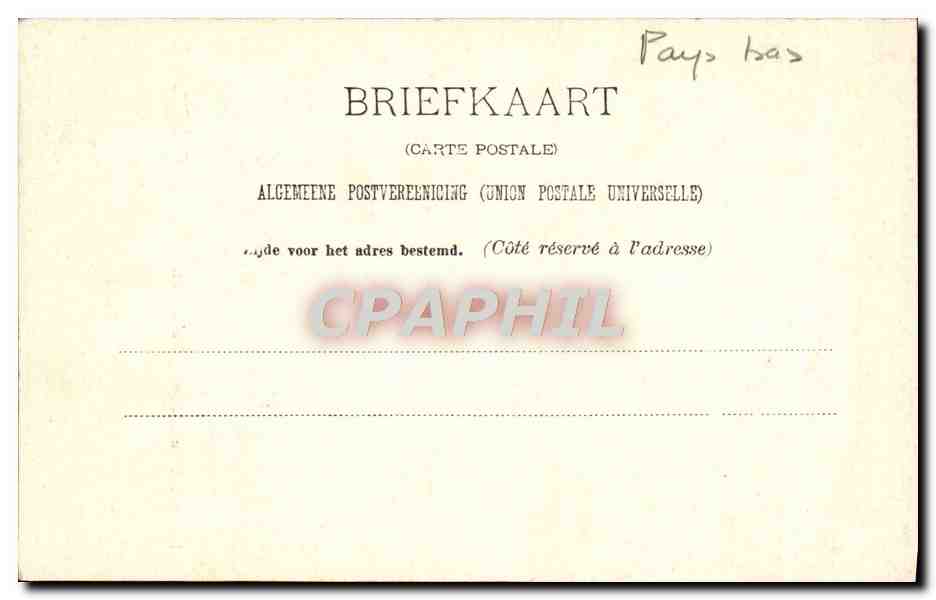 Femme en costume traditionnel — Oud-Beierland — Lichtruk Schalekamp Buiksloot — Verso