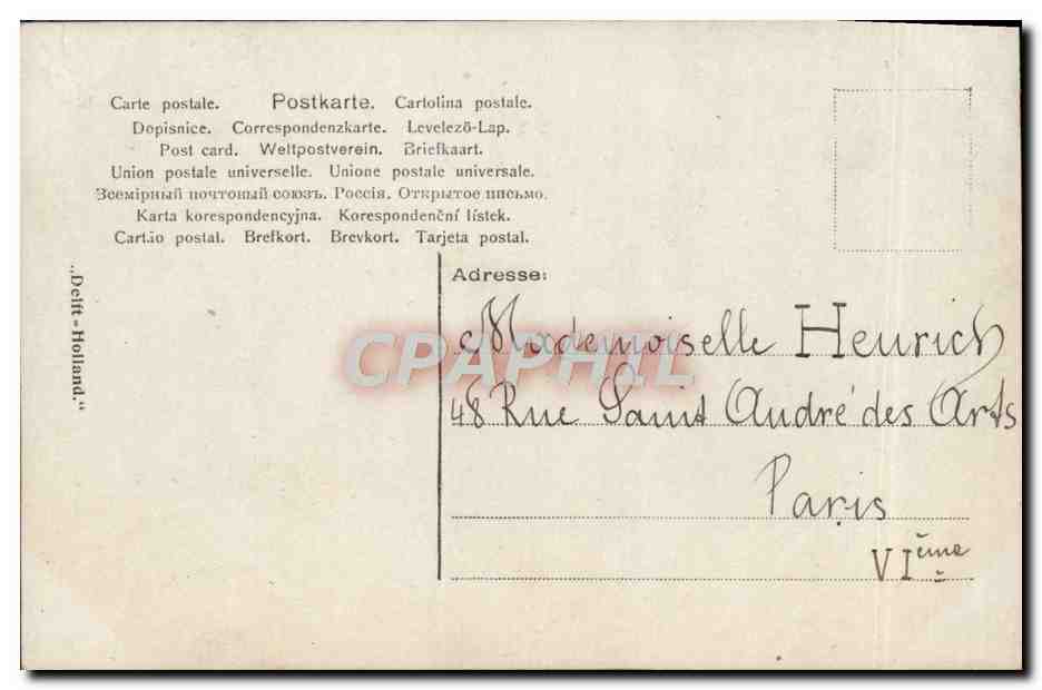 CPA Fantaisie Enfant Moulin a vent — Verso