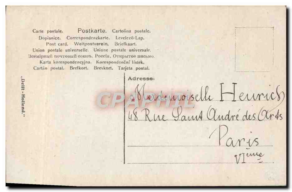 CPA Fantaisie Enfant Moulin a vent — Verso