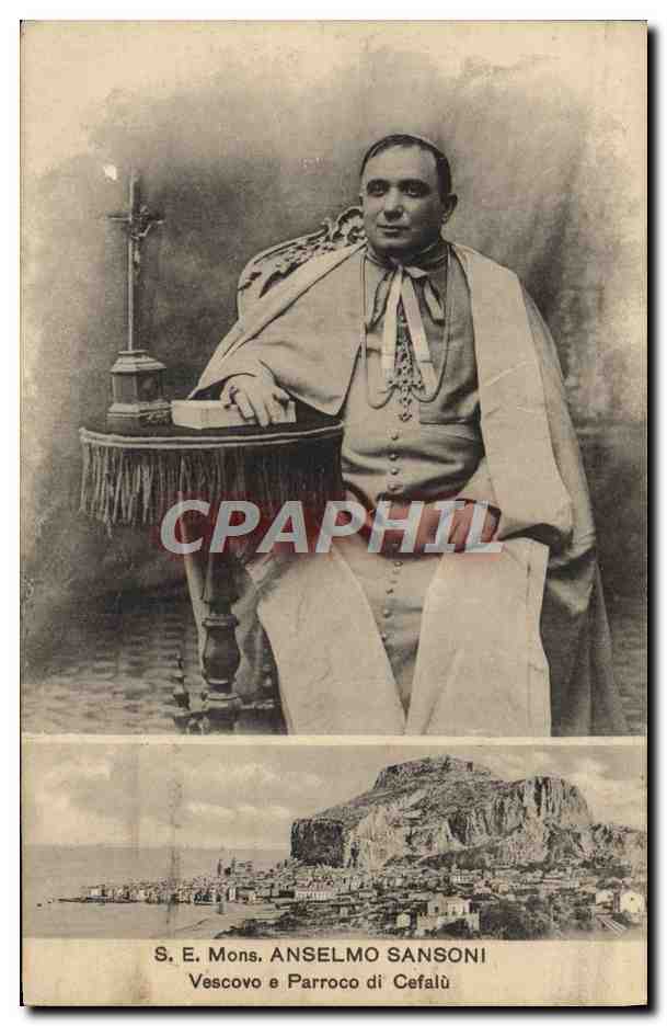 S. E. Mons. Anselmo Sansoni — Vésicovo et Parroco de Cefalù — éditeur inconnu