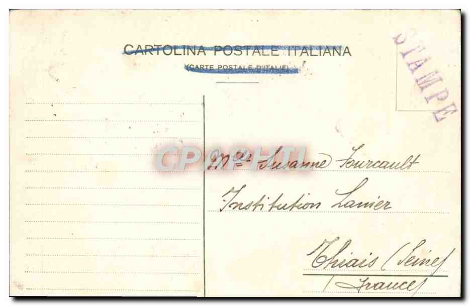 CPA Genova Piazza Principe Col Monumento al Duca Di Galliea — Rückseite