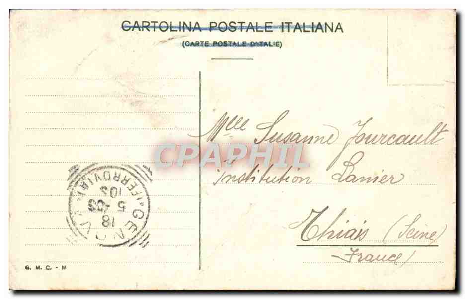 CPA Genova La Lanterna — Rückseite