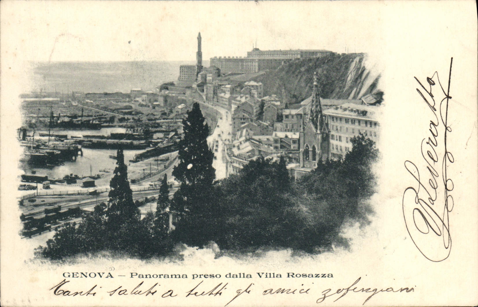 CPA Genova Panorama Preso Dalla Villa Rosazza