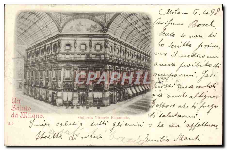 CPA Milano Galleria Vittorio Emanuele 