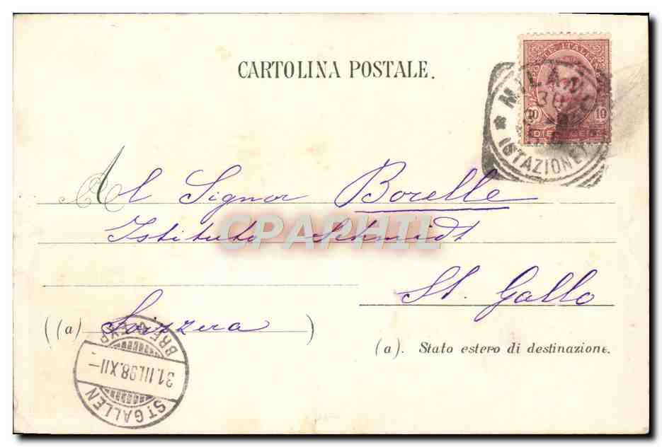 CPA Milano  — Rückseite