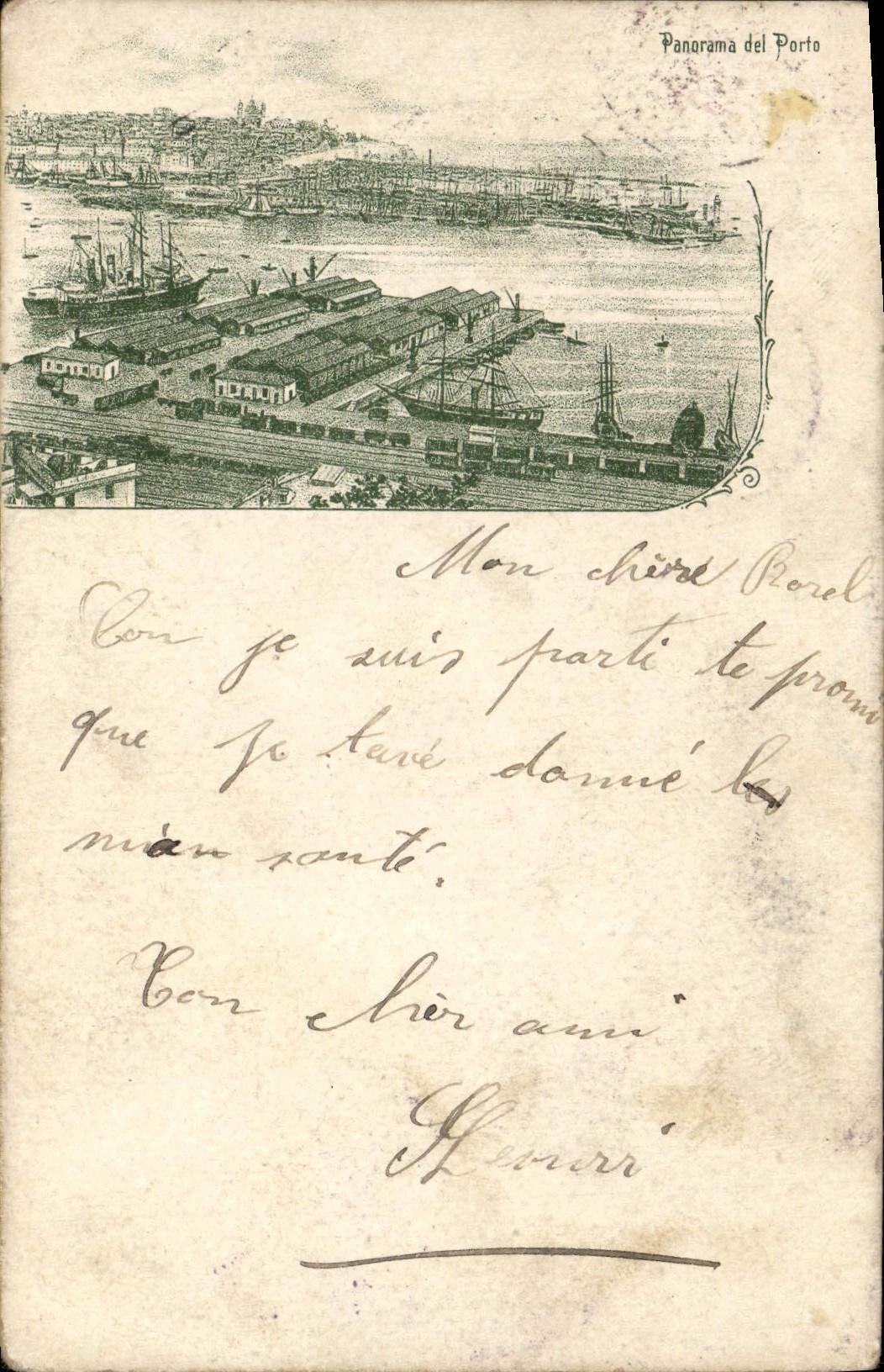 CPA Panorama del porto