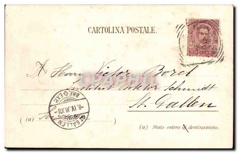 CPA Genova Ricordo di Lato Nord — Rückseite