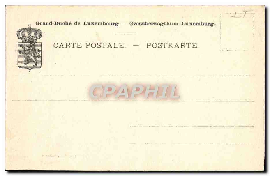 CPA Luxembourg Partie de la Grandrue — Back