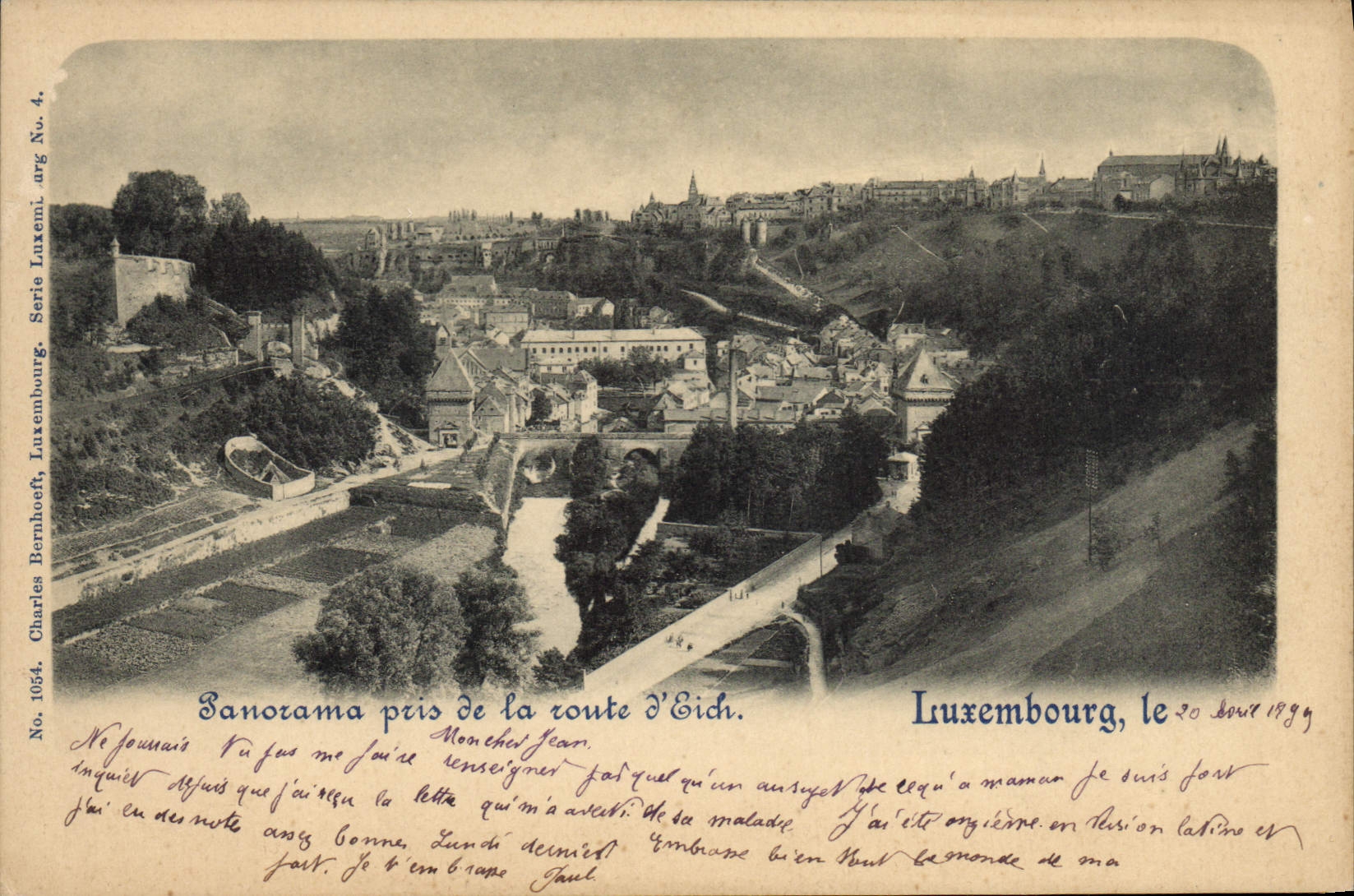 CPA Luxembourg Panorama Pris de la Route d'Eich 