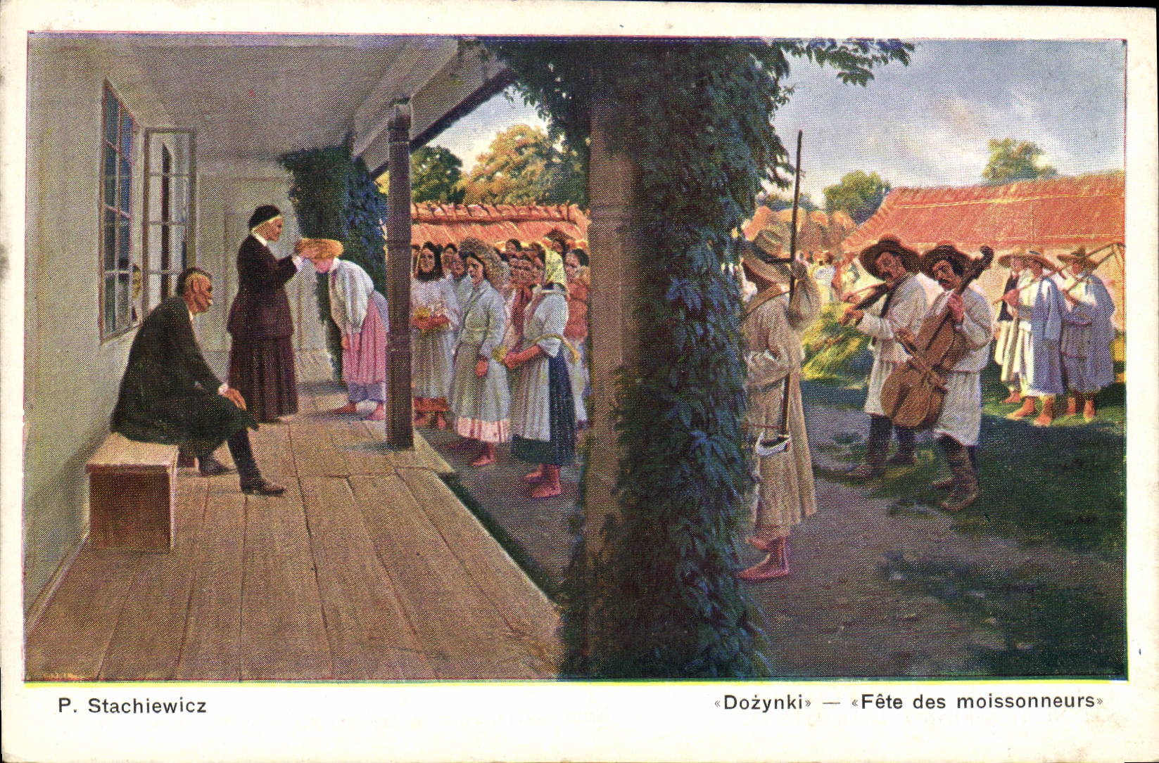 CPA Stachiewicz Dozynki Fete des moissonneurs