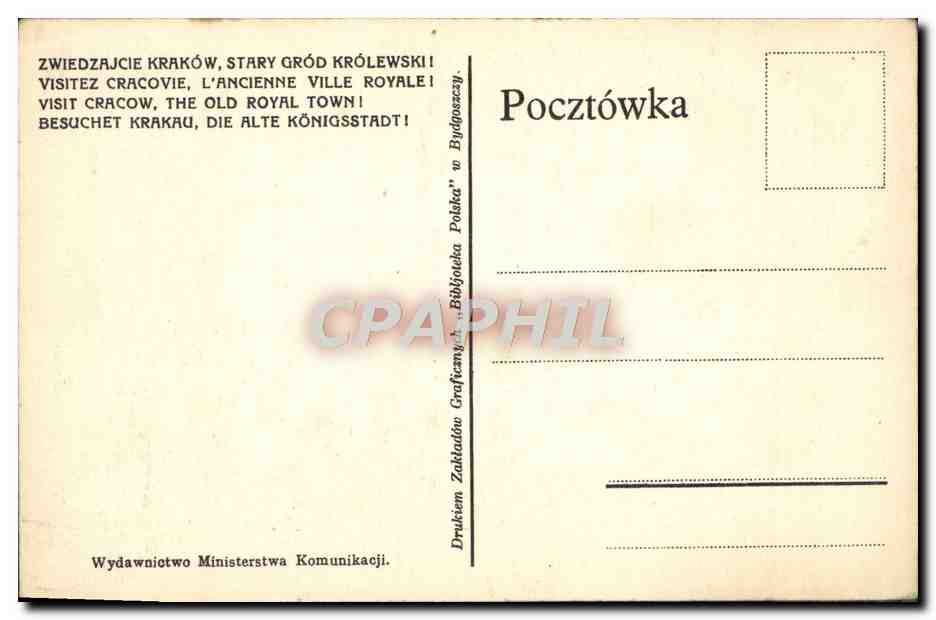 CPA Krakow Pologne Polska Poland — Rückseite