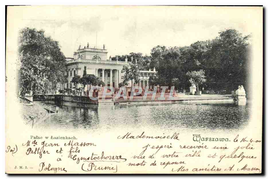 CPA Warszawa Palac w Enzienkach Wilanow 
