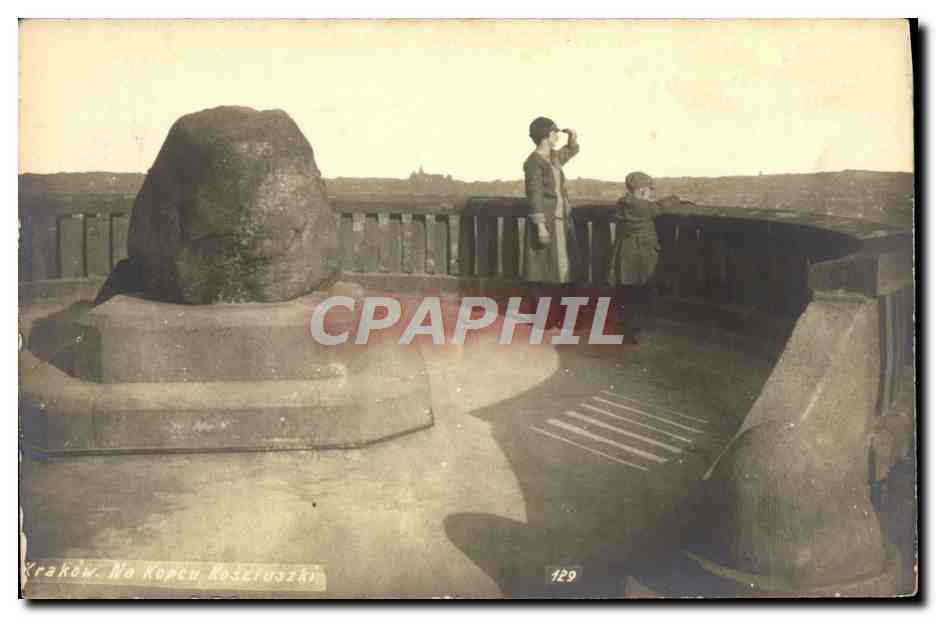 Kraków. No Kopcu Koszliuszki — vue du monument rocheux — éditeur A. Siermontowski, n° 129