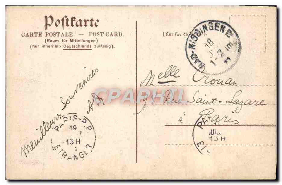 Ruiné Bodenlaube — vue nocturne sous la lune — éditeur Gerhard Glünch & Cie — Reverso