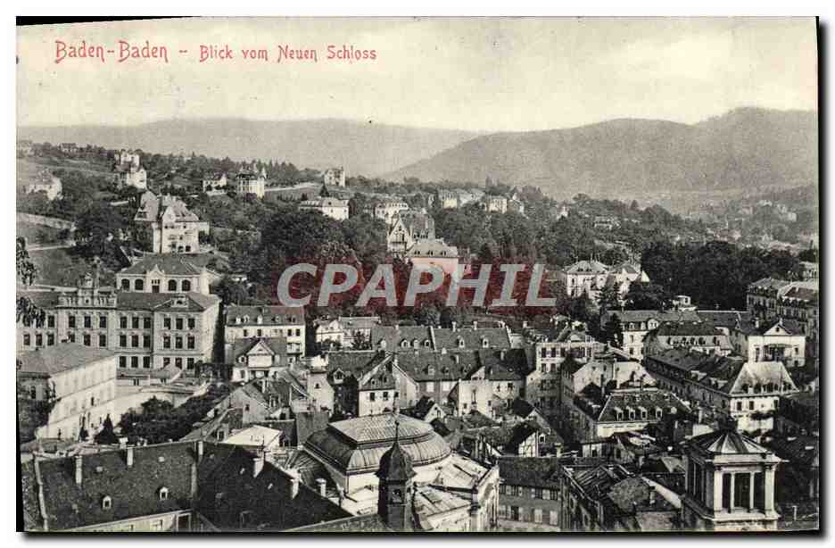 CPA Baden Baden Blick Vom Neuen Schloss
