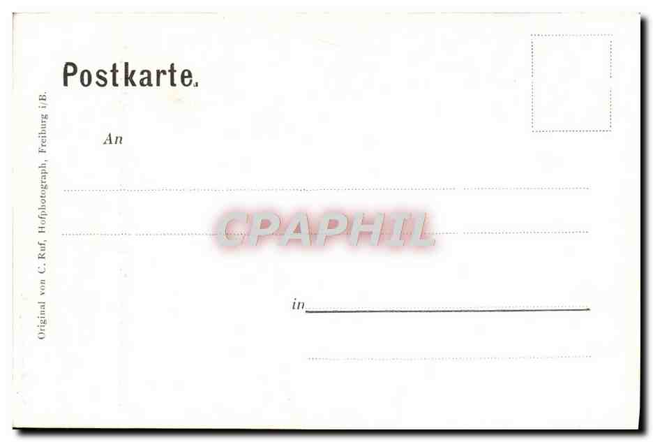 CPA Badisch Volkstrachten Amt Waldkirch Folklore  — Rückseite