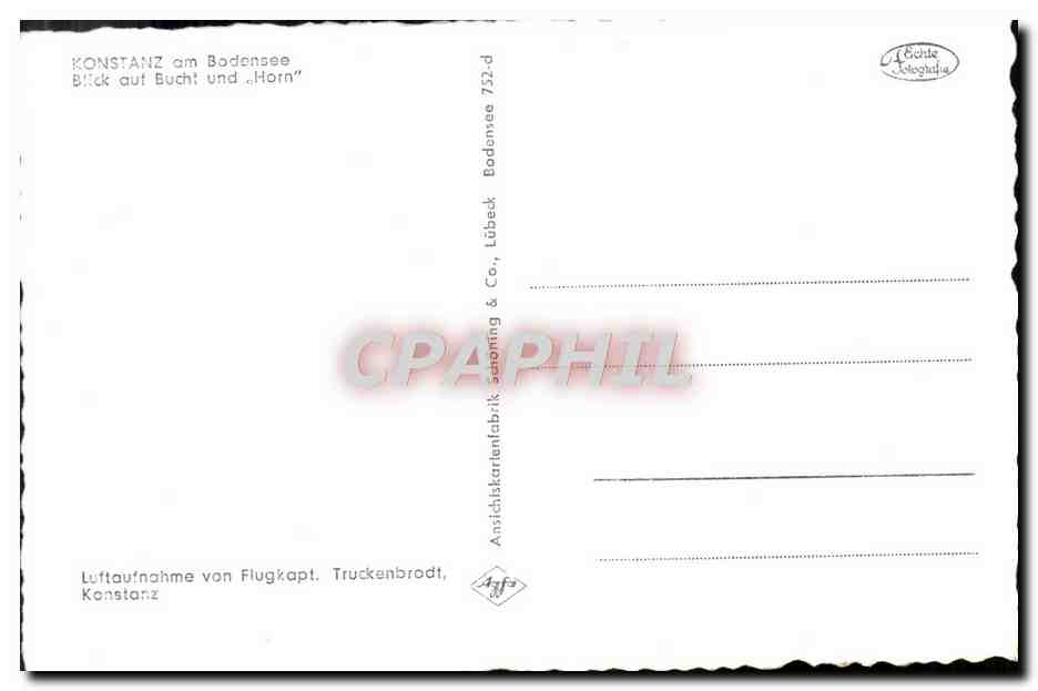 CPM Konstanz am Badensee Blick auf Buchl und Horn — Rückseite