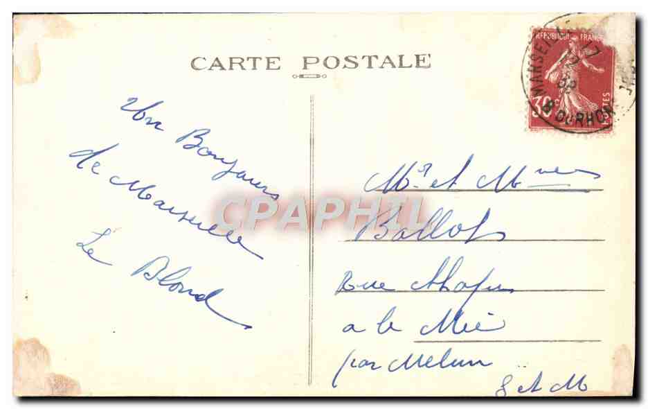CPA Marseille La Celebre Sardine marseillaise Poisson — Rückseite