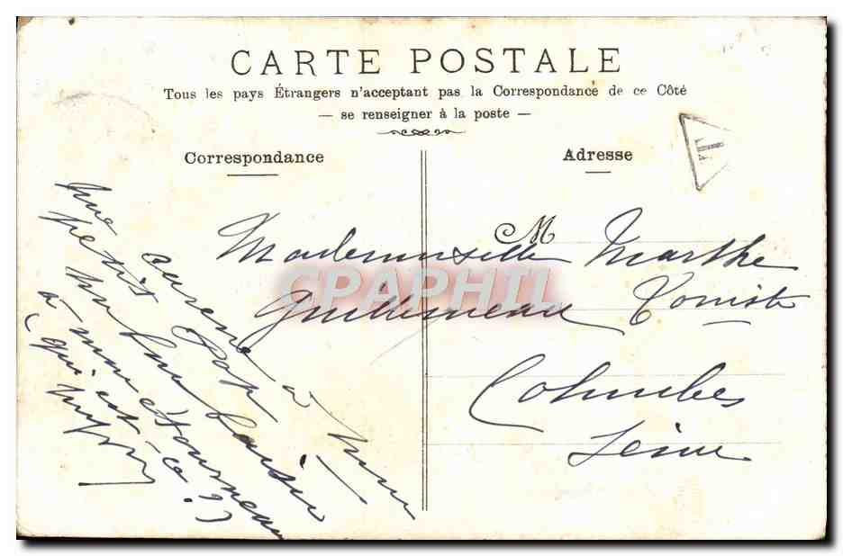 CPA Marseille Au restaurant de la reserve — Rückseite