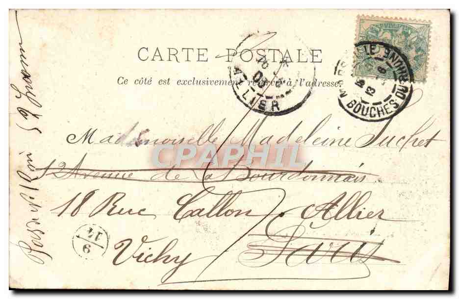 Toulon — Le Carré du Port et le Génie Maritime — A. Couturier, phot.-éditeur, Toulon — Reverso