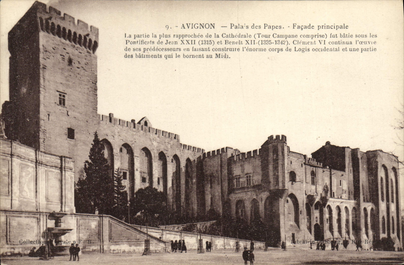 CPA Avignon Palais des Papes Facade principale