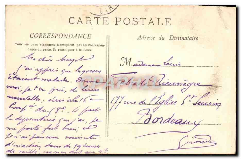 CPA Avignon Le Palais des Papes — Verso