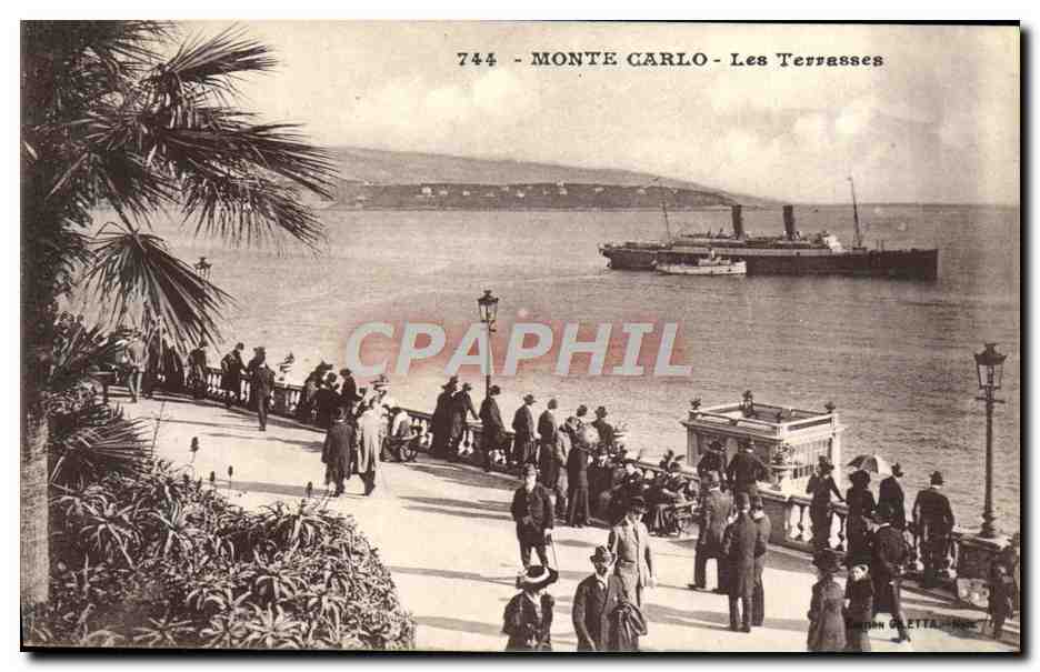 CPA Monte Carlo Les Terrasses Bateau