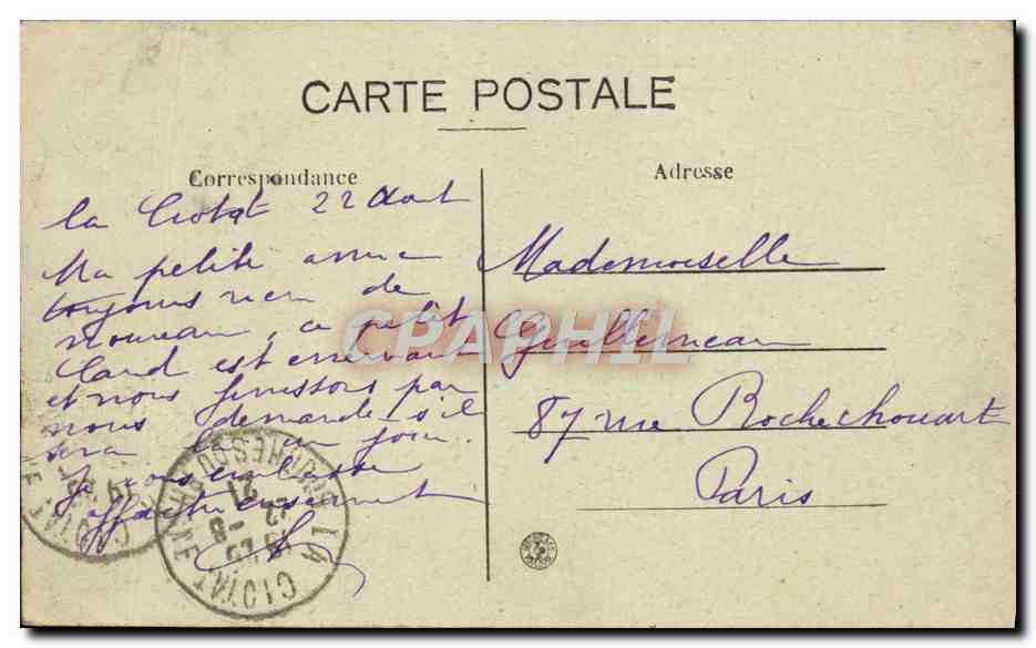 CPA La Ciotat La mairie Bateau — Rückseite