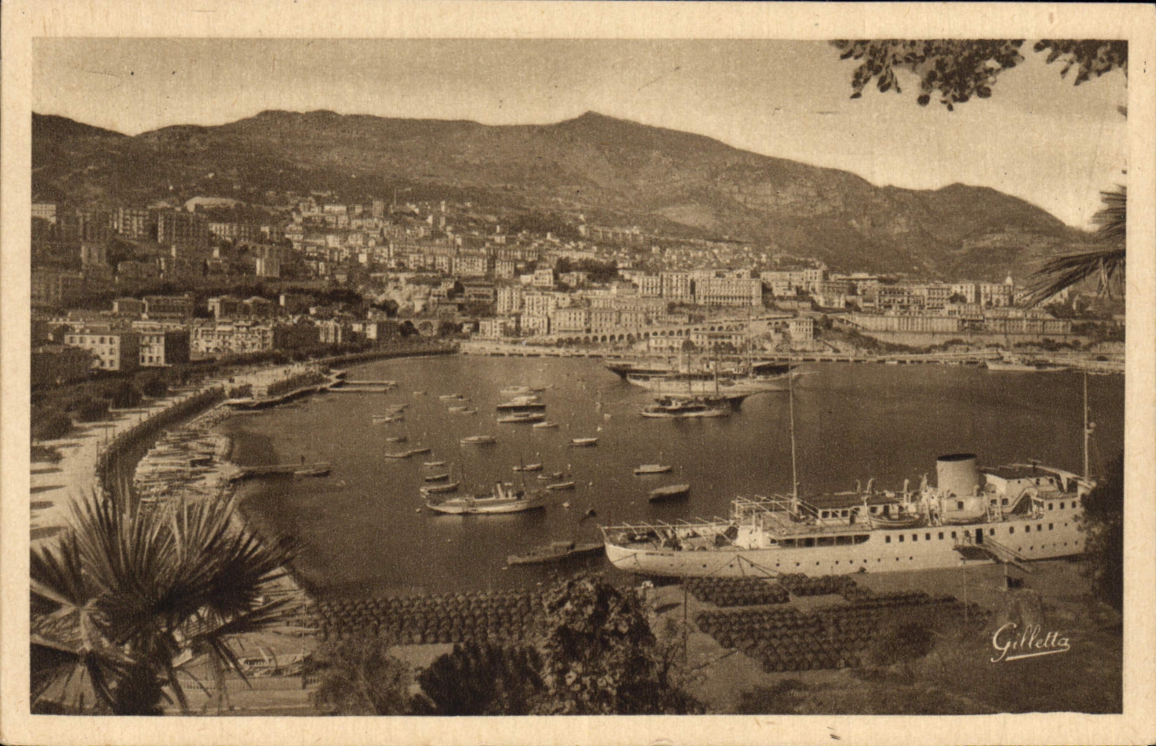 Monte-Carlo — Vue générale — Le Port — L. Gilletta, Nice, n°713