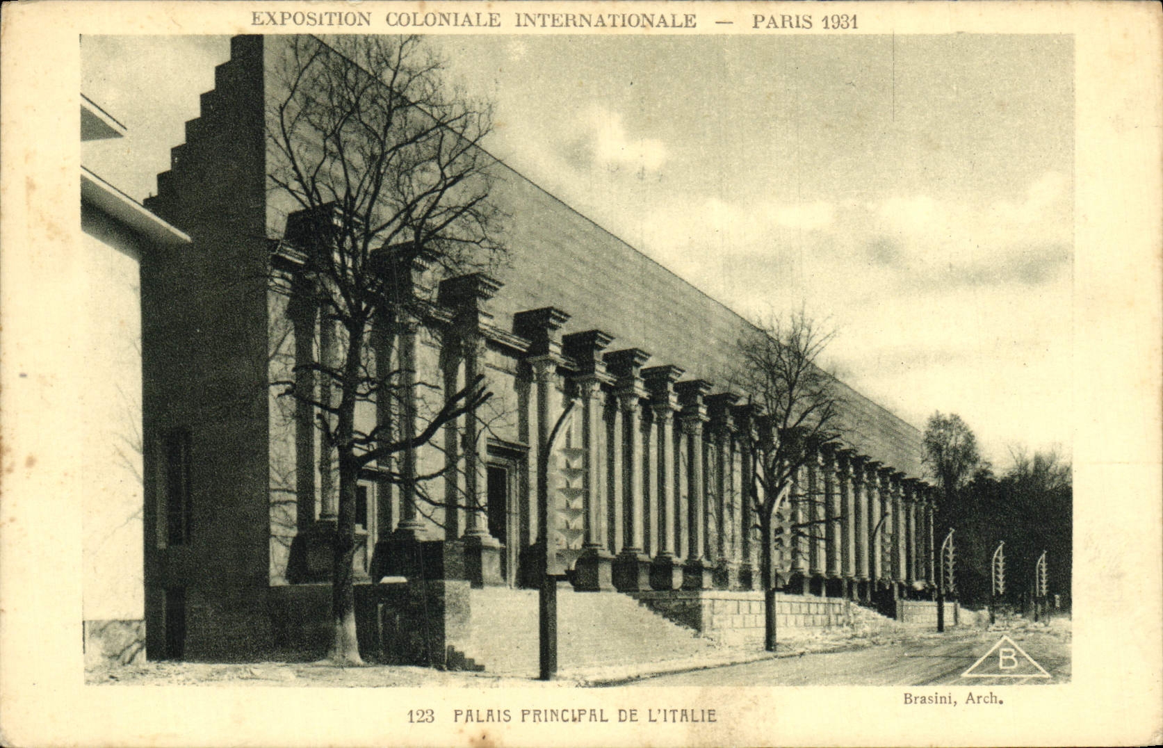 Palais Principal de l'Italie — Exposition Coloniale Internationale — Paris 1931 — Brasini, Arch.
