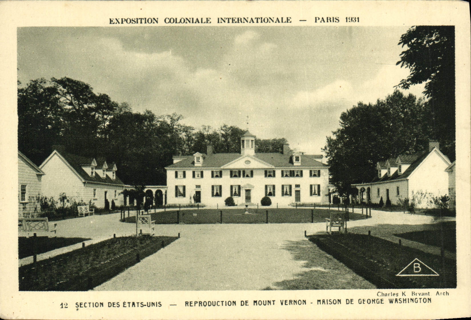 CPA Exposition Coloniale Internationale De Paris 1931 Section des Etats Unis Reproduction du Mont Vernon Washington