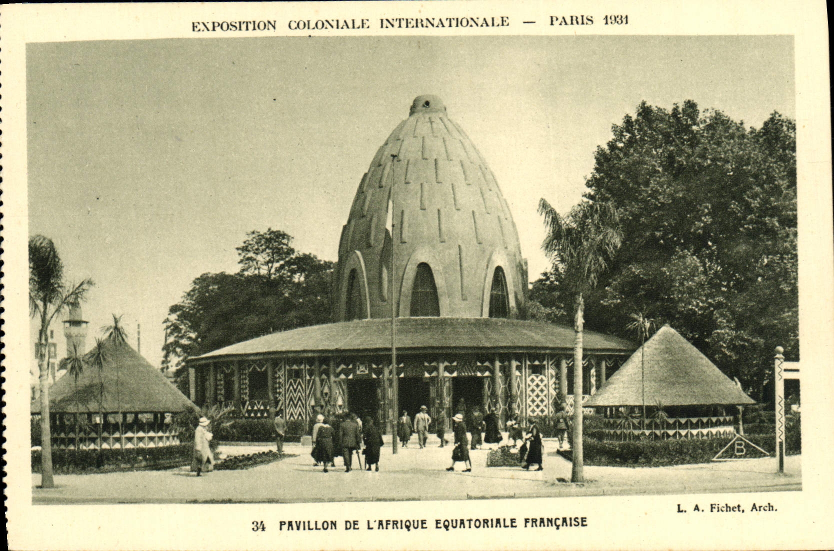 Pavillon der Französischen Äquatorialafrika — Internationale Kolonialausstellung — Paris 1931