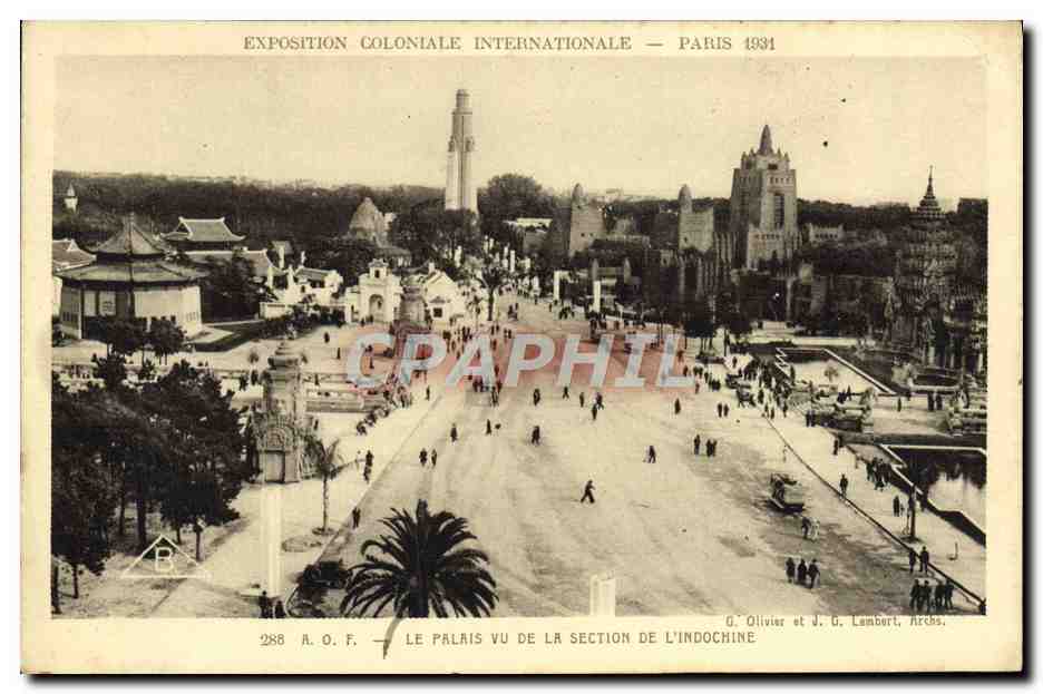 CPA Exposition Coloniale Internationale De Paris 1931 AOF Le palais vu de la section de l'Indochine