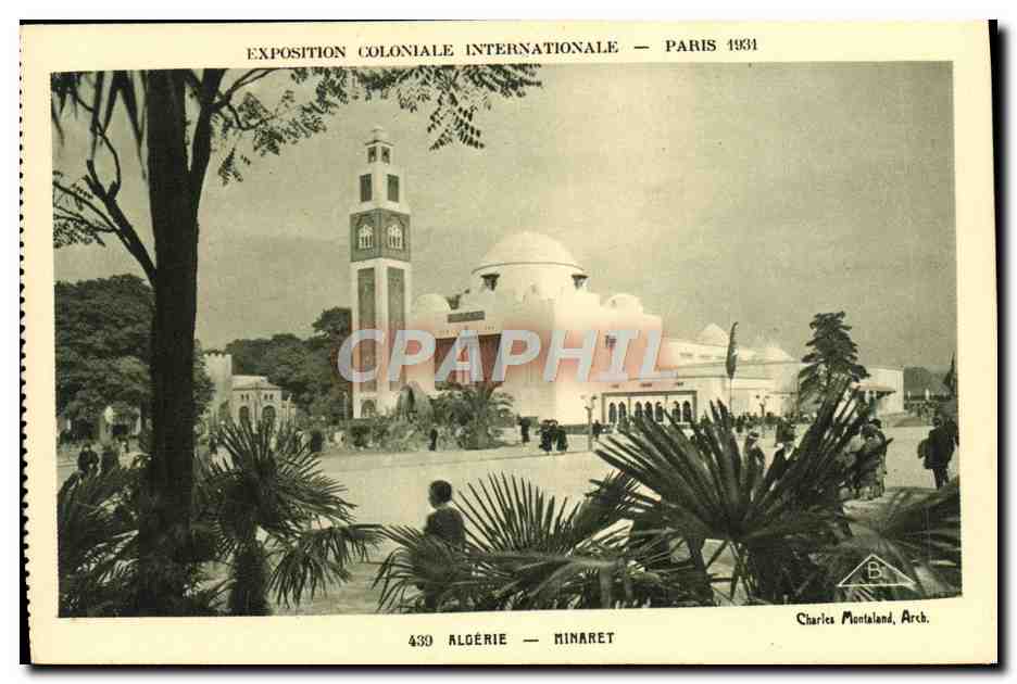 Algerien — Minaret — Internationale Kolonialausstellung — Paris 1931