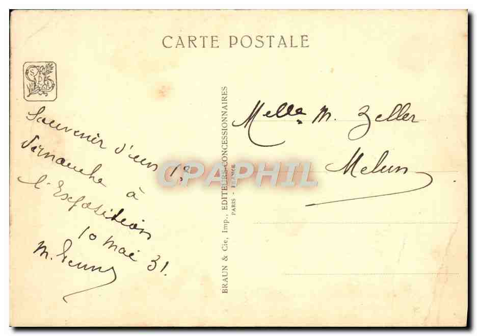 Algerien — Südküsten-Pavillon Algeriens — Internationale Kolonialausstellung — Paris 1931 — Rückseite