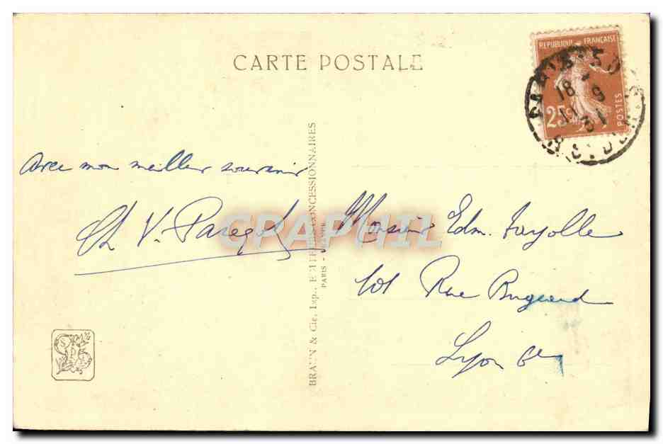 CPA Exposition Coloniale Internationale Paris 1931 Cameroun Togo Groupe de piliers sculptes du pays Bamoun — Verso