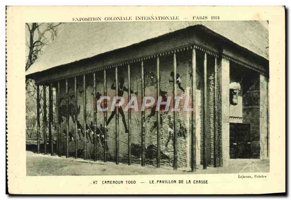 Internationale Kolonialausstellung — Paris 1931 — Kamerun Togo — Das Jagdpavillon — Lejeune, Maler