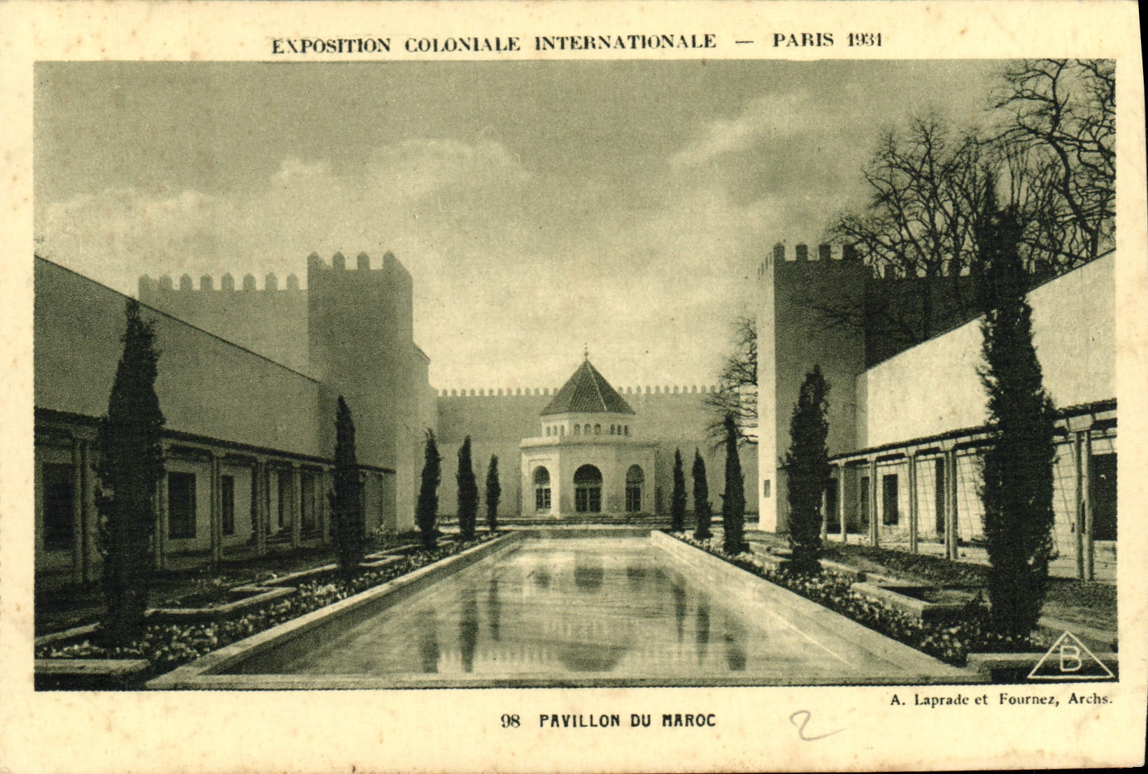 Pavillon du Maroc — Exposition Coloniale Internationale — Paris 1931 — A. Laprade et Fournéz, Archs.