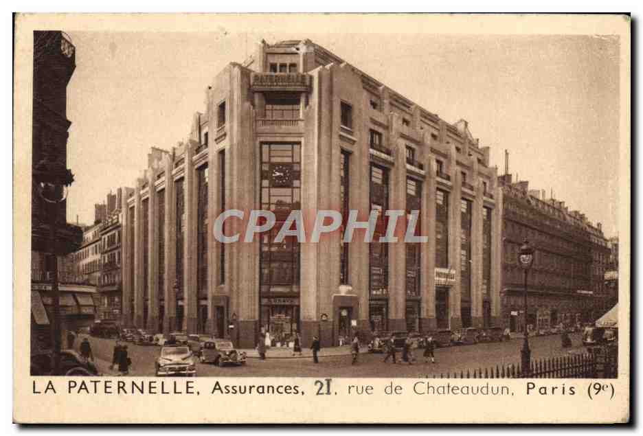 CPA La Paternelle Assurances Rue De Chateaudun Paris