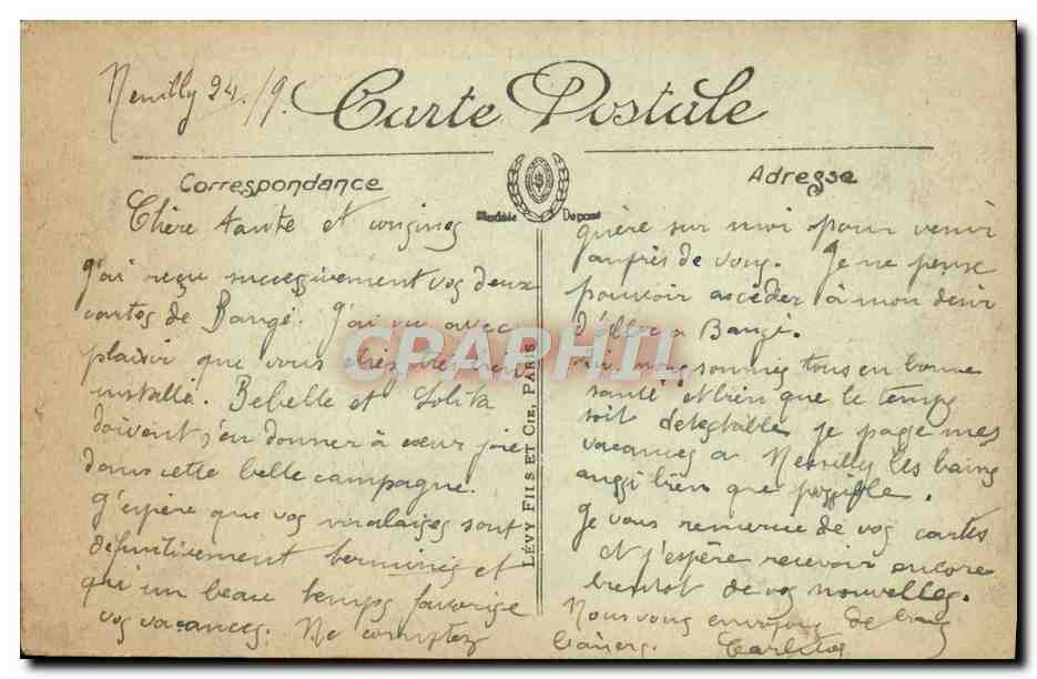 CPA Les Fetes De La Victoire 14 Juillet 1919 Les Marins Italiens — Rückseite