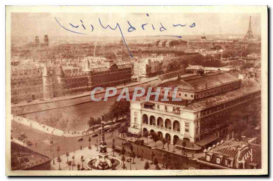 CPA Paris Et Ses Merveilles Panorama Sur La Place Du Chatelet