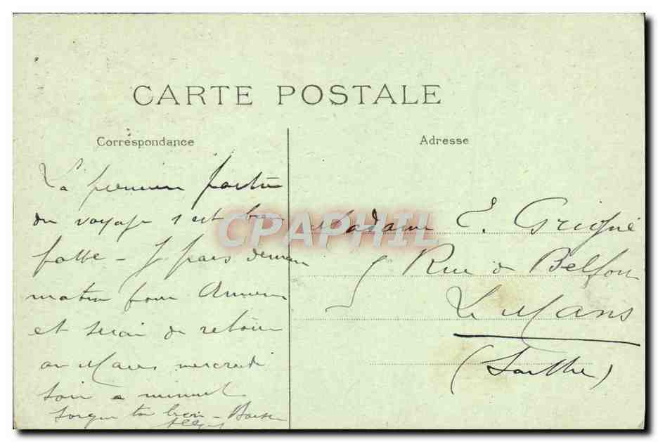 CPA Paris La Gare De l'Est — Rückseite