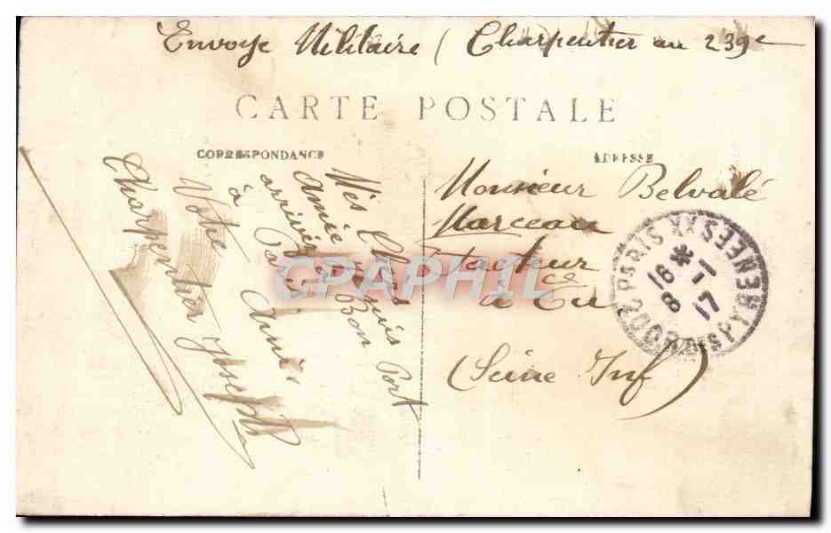 CPA Paris La Place De La Republique — Rückseite