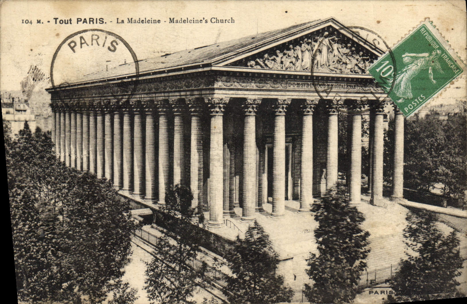 CPA Tout Paris La Madeleine 