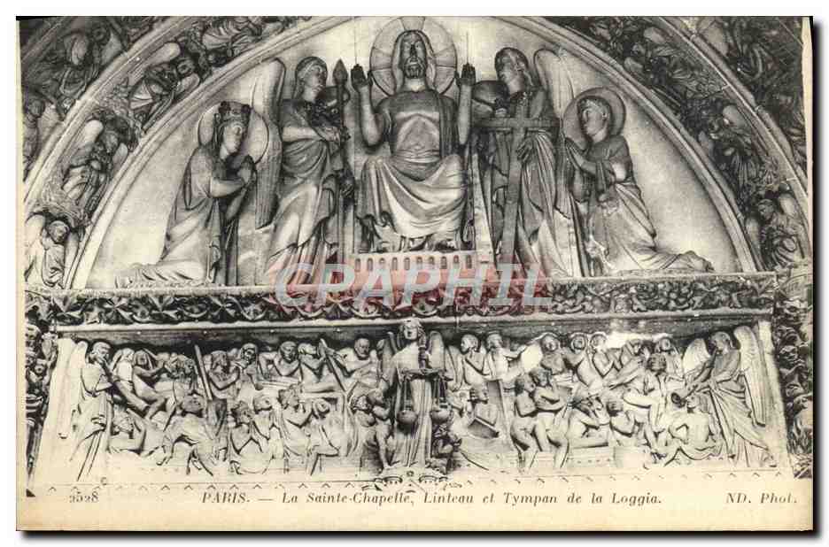 CPA Paris La Sainte Chapelle Linteau Et Tympan De La Loggia