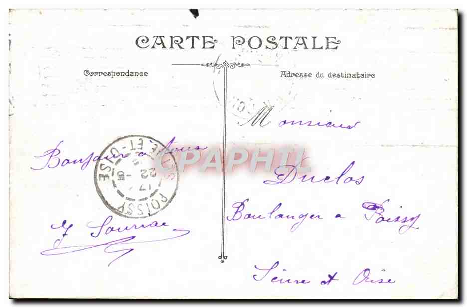 CPA Paris Le Pont Au Change Et Place Du Chatelet — Rückseite